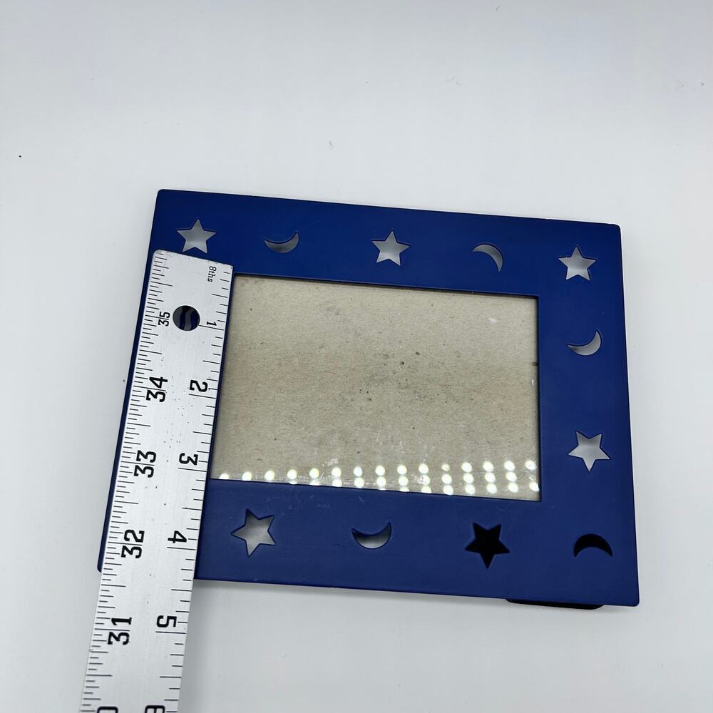 Vintage Moon Sun Photo Frame Y2K Navy Blue Celestial Boho Picture Home Decor - Picture 5 of 8